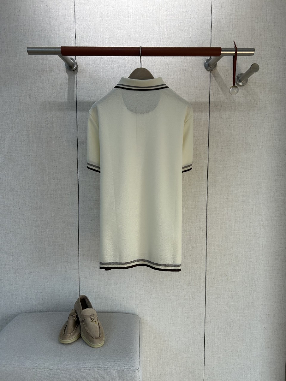 Old Money Style Mens Brown Gra - đánh giá và giá Polo Shirt Pique