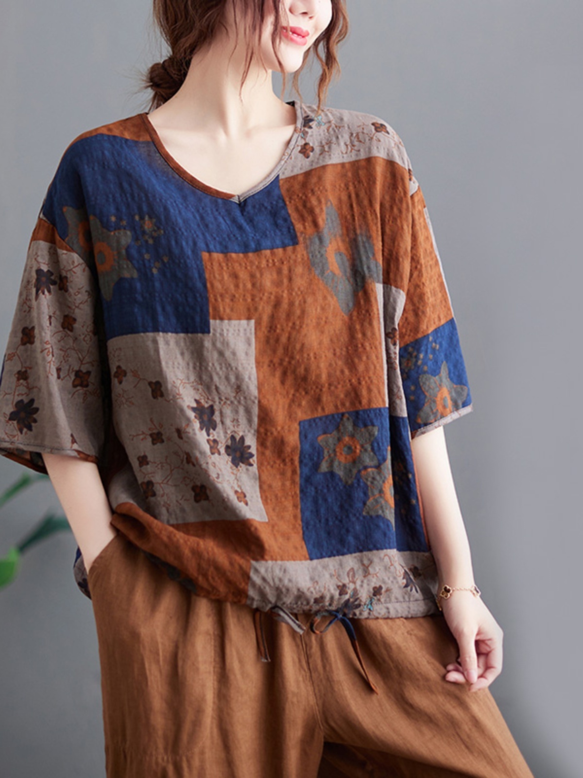 Lightweight Cotton Linen V-nec - đánh giá và giá Linen Shirt Breathable