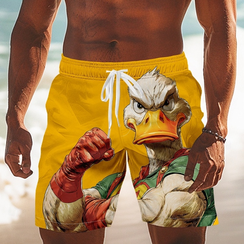 Stylish Cartoon Duck Graphic S - đánh giá và giá Trunks Board Surf