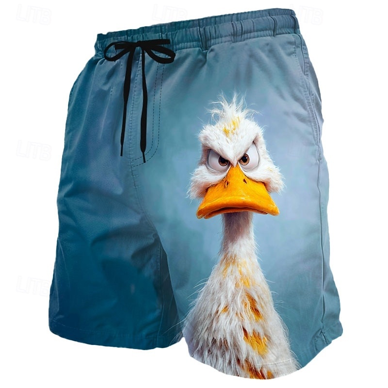Stylish Cartoon Duck Graphic S - đánh giá và giá Trunks Board Surf