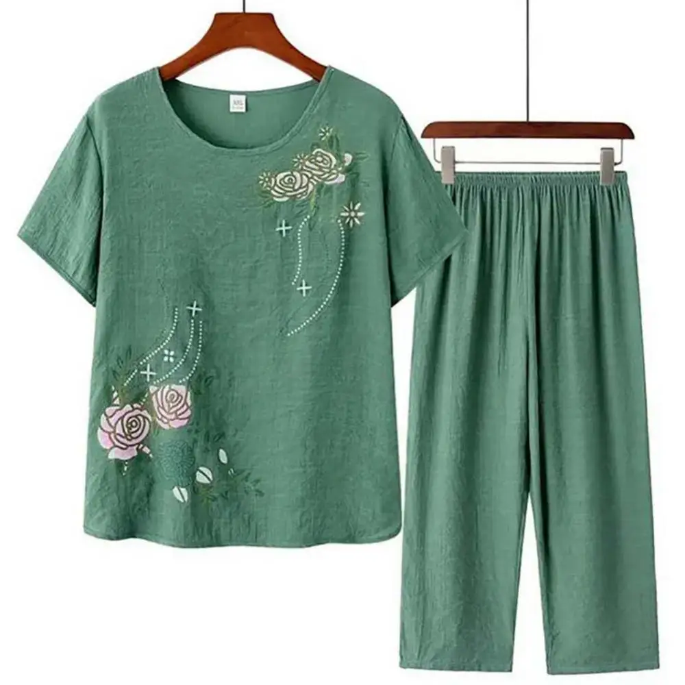 Middle-aged elderly women's sh - đánh giá và giá Linen Shirt Breathable