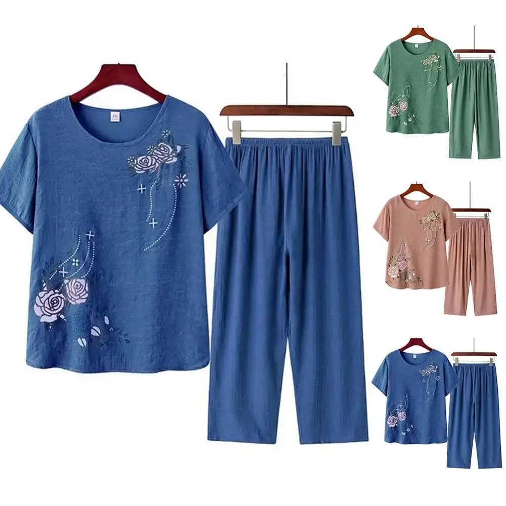 Middle-aged elderly women's sh - đánh giá và giá Linen Shirt Breathable
