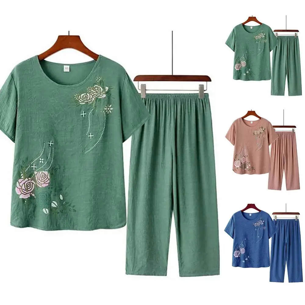 Middle-aged elderly women's sh - đánh giá và giá Linen Shirt Breathable