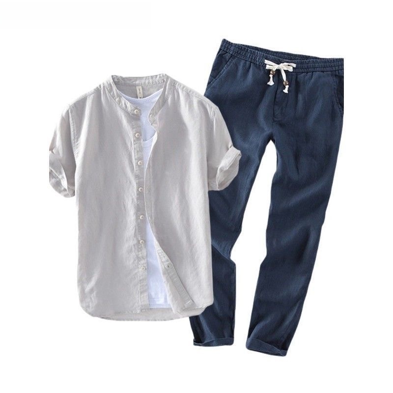 Men's Linen Short Sleeve Casua - đánh giá và giá Linen Shirt Breathable