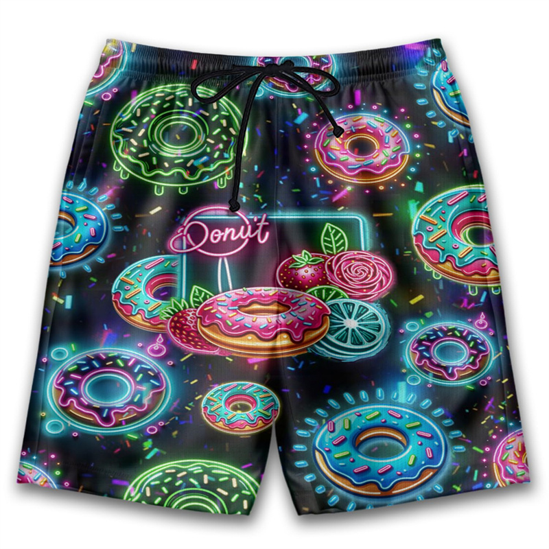 3D Printed Cute Donut Short Pa - đánh giá và giá Trunks Board Surf