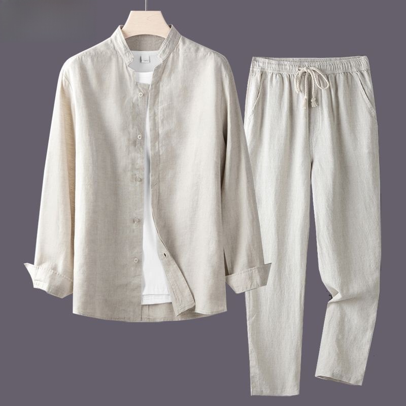 White Long Sleeve Shirt And Lo - đánh giá và giá Linen Shirt Breathable