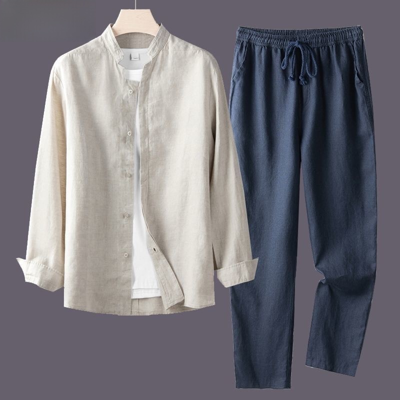 White Long Sleeve Shirt And Lo - đánh giá và giá Linen Shirt Breathable