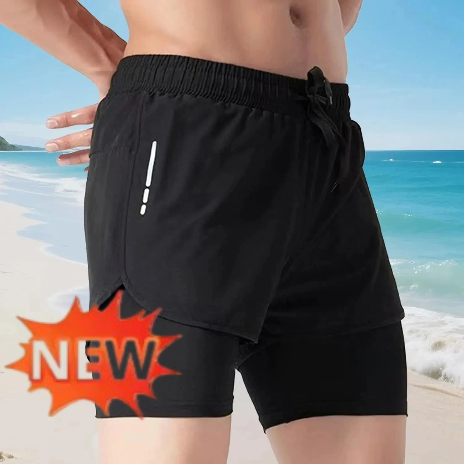Men's 2‑in‑1 Swim Trunks Quick - đánh giá và giá Swim Trunk Quick Dry