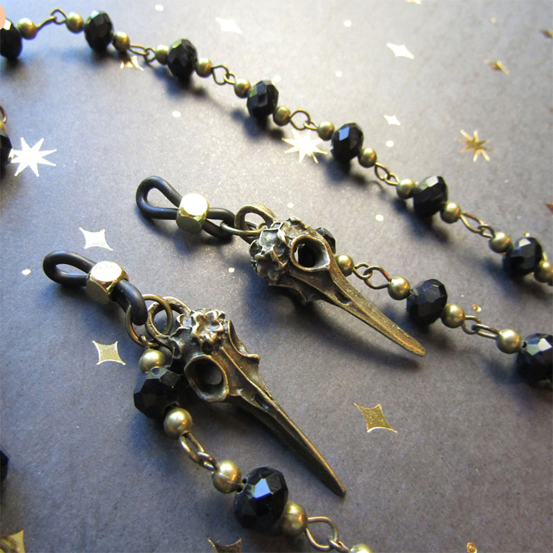 Gothic Ornate Raven Statement  - đánh giá và giá Sunglass Retainer Cord