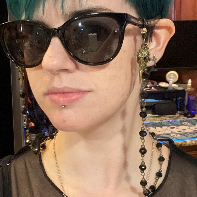 Gothic Ornate Raven Statement  - đánh giá và giá Sunglass Retainer Cord