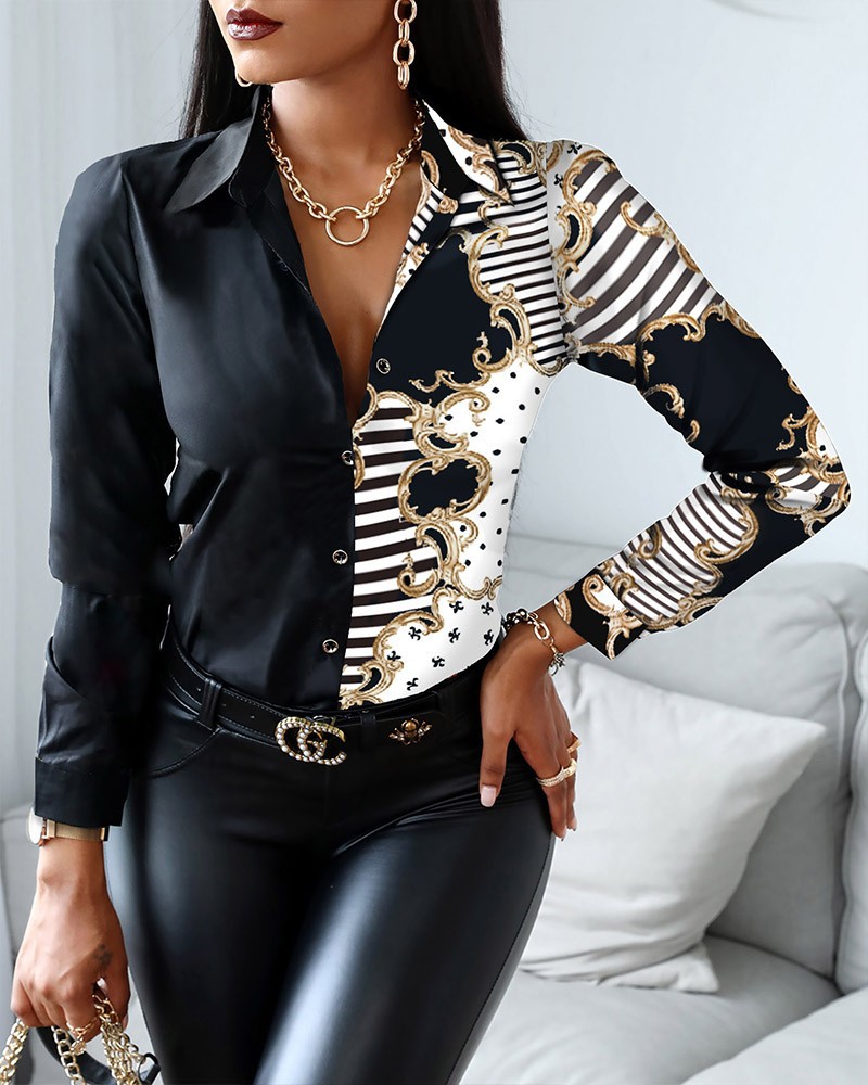 Women Fashion Wild Shirts Chai - đánh giá và giá Shirt Camp Collar