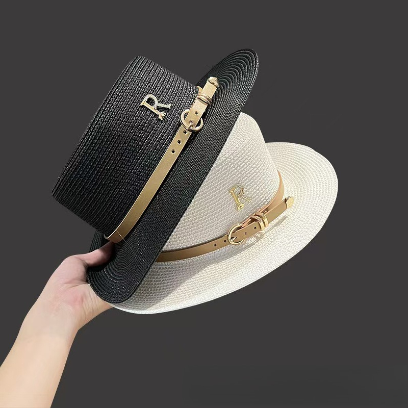 1pc Summer Sun Hats Flat Top S - đánh giá và giá Bucket Hat Straw