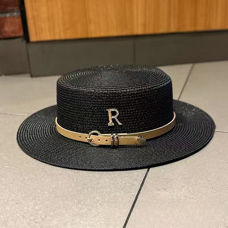1pc Summer Sun Hats Flat Top S - đánh giá và giá Bucket Hat Straw